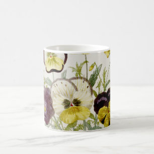 Gemaltes Vintages Blumen-Blumenstrauß-Skript 2 Kaffeetasse