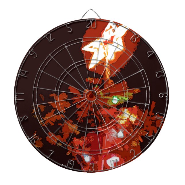 Gemaltes Weihnachten Dartscheibe (vorne)