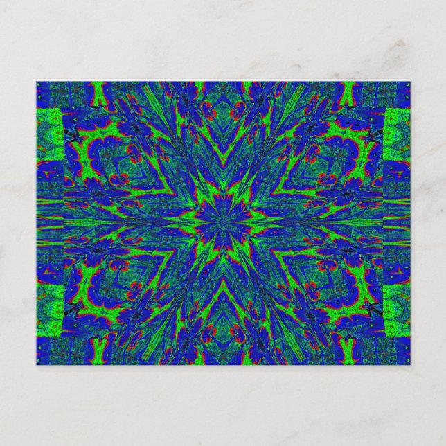 GEMALTETE WILDBLUMEN 16 POSTKARTE (Vorderseite)