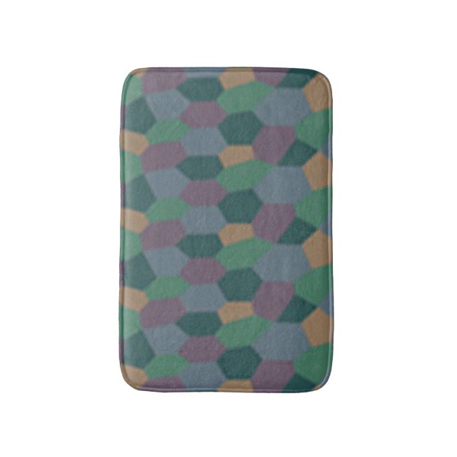 Geman WWI Rauten-Camouflage-kleine Bad-Matte Badematte (Vorderseite Vertikal)