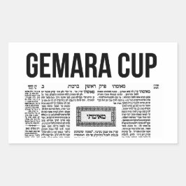 Gemara Cup - Deutschland Kopf. Talmud Rechteckiger Aufkleber