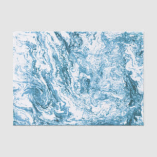 Gemarmorter abstrakter Entwurf blau und weiß Seidenpapier