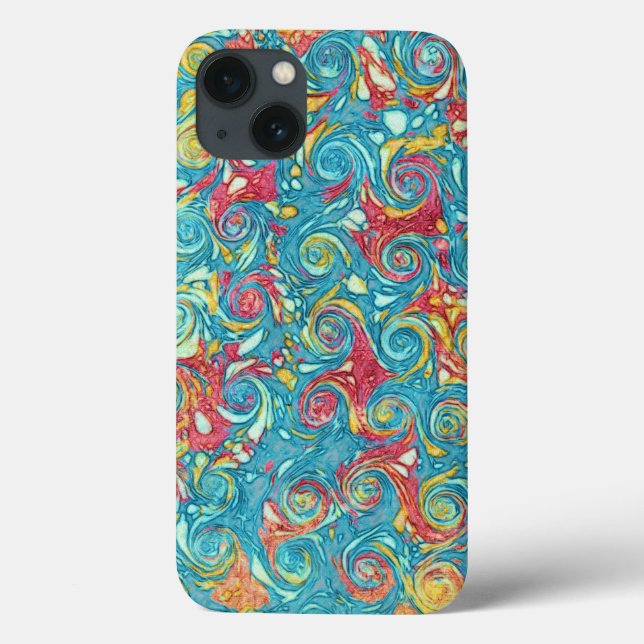 Gemarmorter Wirbel Case-Mate iPhone Hülle (Rückseite)