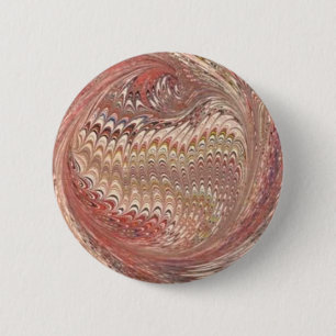 Gemarmortes Papier-Locke (Rost) Button