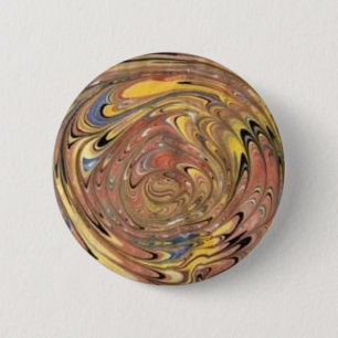Gemarmortes PapierWhirl (Schokolade) Button