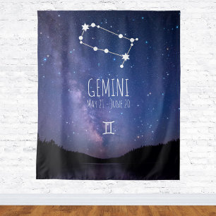 Gémeaux   Tapisserie d'astrologie personnalisée