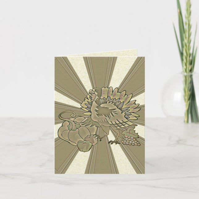 Gemeichter Erntedank Türkei - Feiertagskarte (Vorderseite)