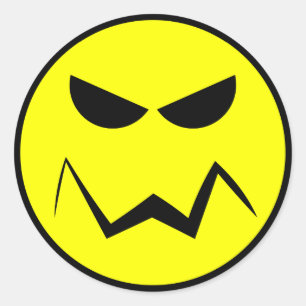 Gemein Mister-Face-Sticker Runder Aufkleber
