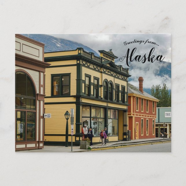 Gemeinde und Bezirk Skagway Alaska Postkarte (Vorderseite)