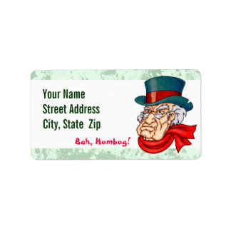 Gemeine Alte Scrooge Adressaufkleber