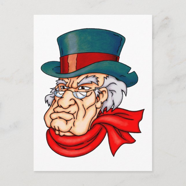 Gemeine Alte Scrooge Postkarte (Vorderseite)