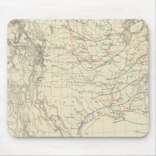 Gemeine Temperatur in den USA Mousepad