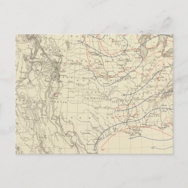 GEMEINE Temperatur in den USA Postkarte (Vorderseite)