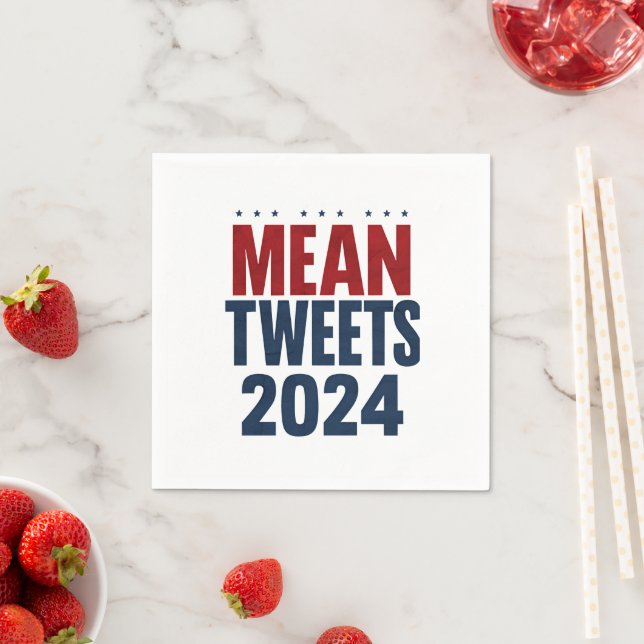 Gemeine Tweete 2024 Funny Election Trump Serviette (Beispiel)