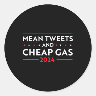 Gemeine Tweetenden und billiger Gasspass 2024 Pro  Runder Aufkleber