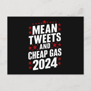 Gemeine Tweetenden und billiges Gas Donald Trump 2 Postkarte