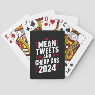 Gemeine Tweetenden und billiges Gas Donald Trump 2 Spielkarten