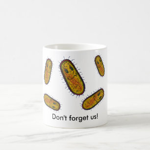 Gemeiner Bakterien-Cartoon-Charakter Kaffeetasse