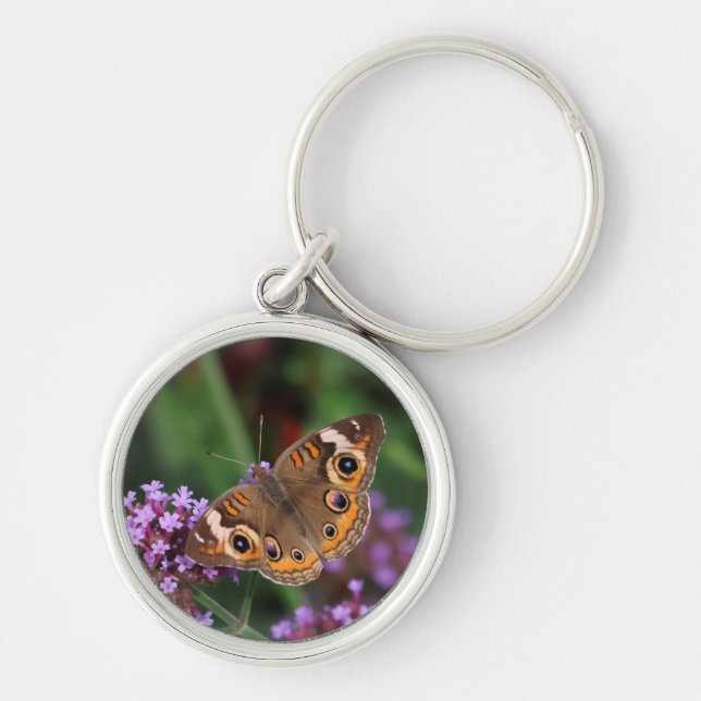 Gemeiner Buckeye Butterfly auf dem Schlüsselanhäng Schlüsselanhänger (Vorne)