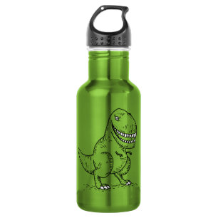 Gemeiner cooler Cartoon des Dinosaurier-T Rex Edelstahlflasche