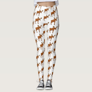 Gemeiner Elch-Cartoon Leggings