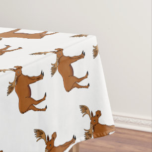 Gemeiner Elch-Cartoon Tischdecke