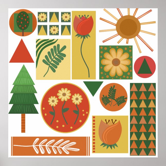 Gemeiner geometrischer Garten | Pflanze Lovers Poster (Vorne)