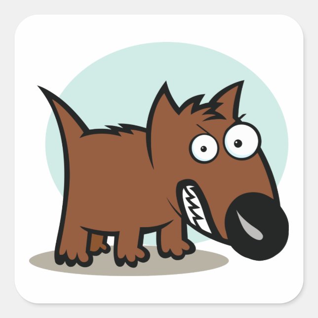 Gemeiner Hundebezug Quadratischer Aufkleber (Vorderseite)