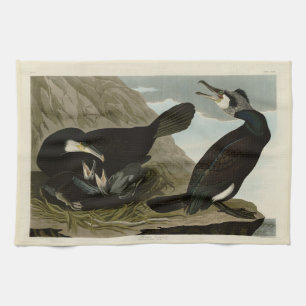 Gemeiner Kormoran - von Audubons Vögeln Amerikas Geschirrtuch