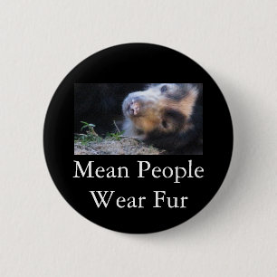 Gemeiner Leute-Abnutzungs-Pelz Button