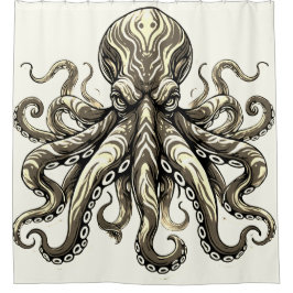 Gemeiner Oktopus Duschvorhang