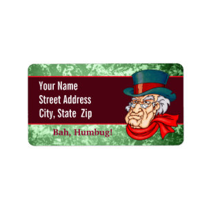 Gemeines altes Scrooge Adressaufkleber