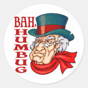 Gemeines altes Scrooge Runder Aufkleber