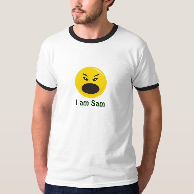 gemeines Lächeln, bin ich Sam (fertigen Sie) T-Shirt (Vorderseite)