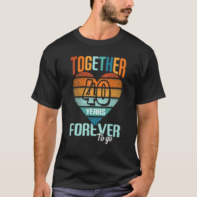 Gemeinsam 40 Jahre lang für Eltern und Co T-Shirt (Vorderseite)