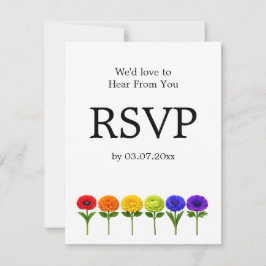 🌈 Gemeinsam aufblühen – mit Essensauswahl RSVP Karte
