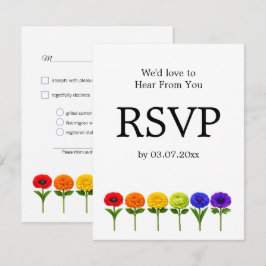 🌈 Gemeinsam aufblühen – mit Essensauswahl RSVP Karte