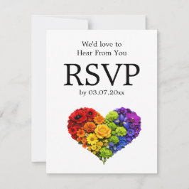 🌈 Gemeinsam aufblühen – mit Essensauswahl RSVP Karte