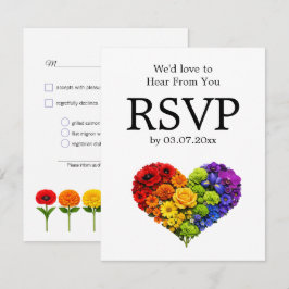 🌈 Gemeinsam aufblühen – mit Essensauswahl RSVP Karte