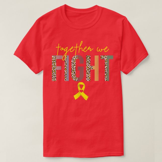 Gemeinsam bekämpfen wir das Bewusstsein für Krebs  T-Shirt (Design vorne)