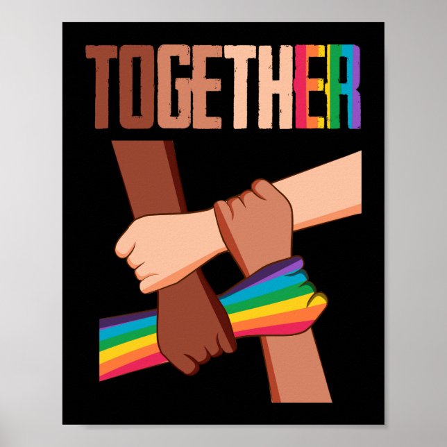 Gemeinsam Black Lives Materie Poster (Vorne)
