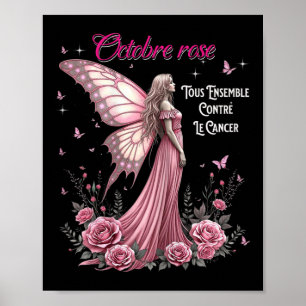 Gemeinsam Brustkrebs bekämpfen - Oktober-Rose Poster