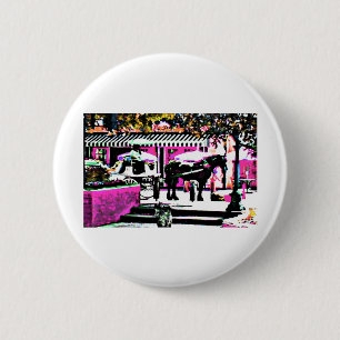Gemeinsam Cocoa Village Gibney The MUSEUM Zazzle Button