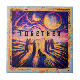 Gemeinsam durch das Feuer Mystical Fliese