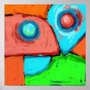 Gemeinsam ein abstraktes Digitalbild Poster