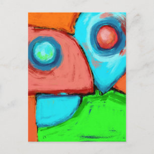 Gemeinsam ein abstraktes Digitalbild Postkarte