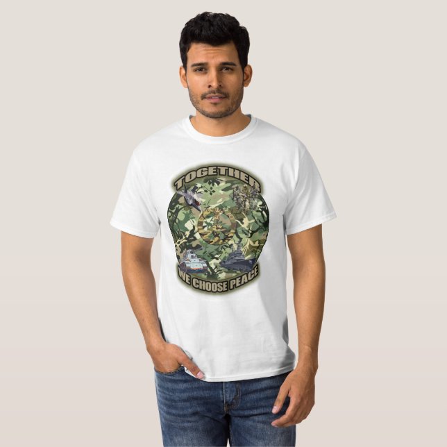 Gemeinsam entscheiden wir uns für Frieden T-Shirt (Vorne ganz)