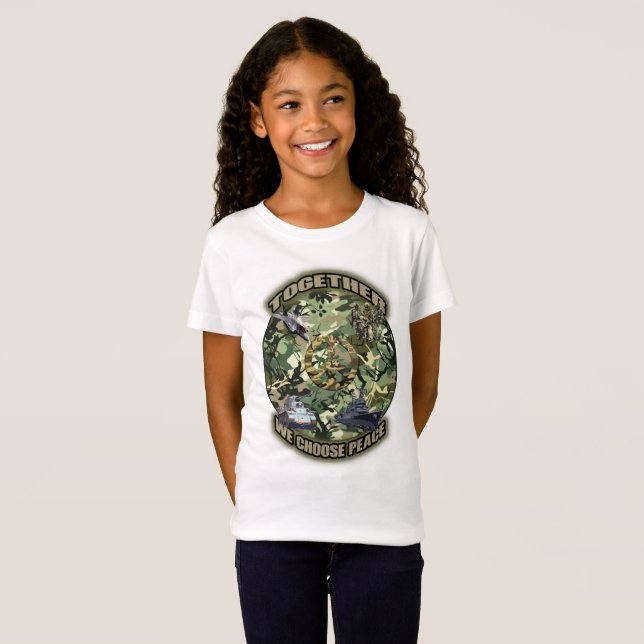 Gemeinsam entscheiden wir uns für Frieden T-Shirt (Vorne ganz)