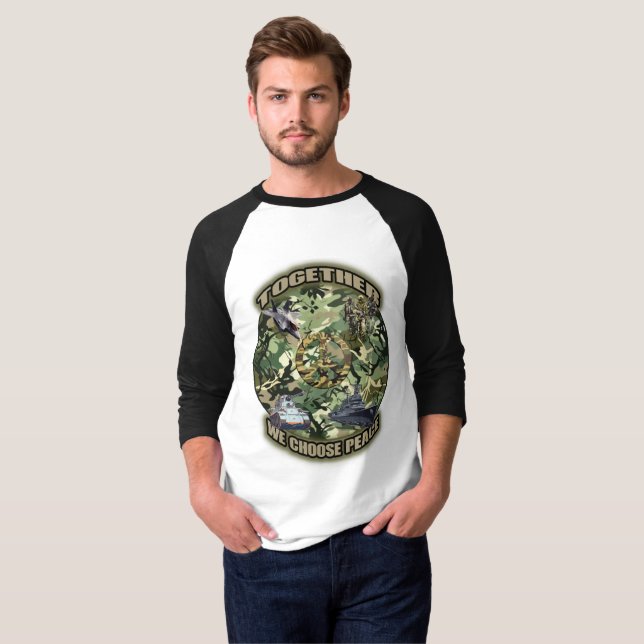 Gemeinsam entscheiden wir uns für Frieden T-Shirt (Vorne ganz)