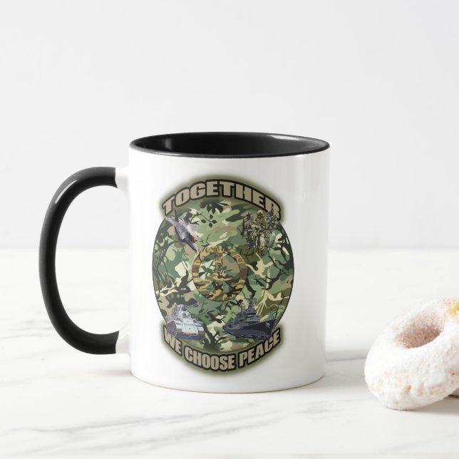 Gemeinsam entscheiden wir uns für Frieden Tasse (Mit Donut)